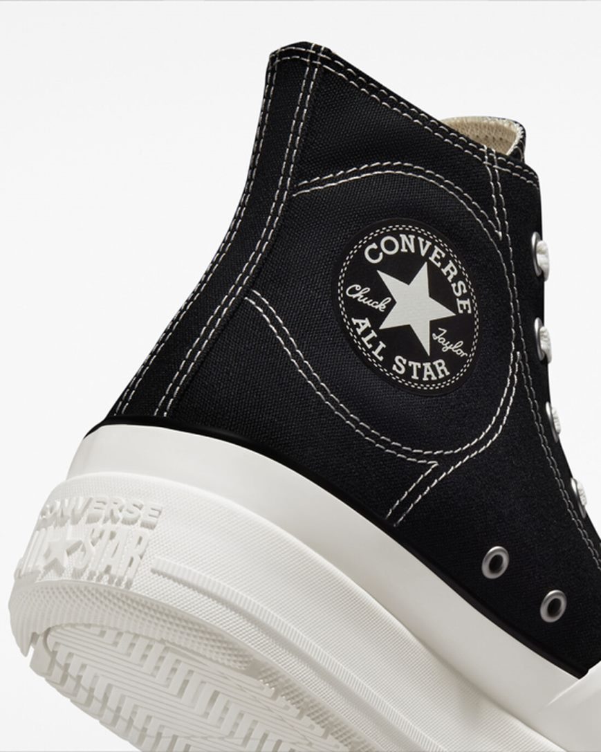 Pánské Boty Vysoké Converse Chuck Taylor All Star Construct Černé Bílé | CZ GRPA07